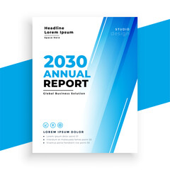 company annual report booklet template for business information