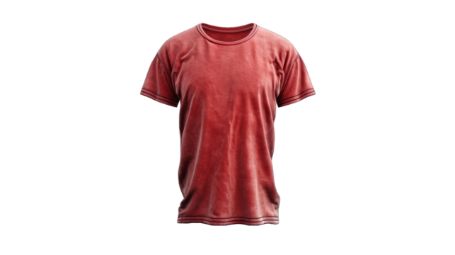 Red shirt isolated on a transparent background