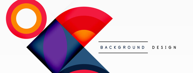 Circles and petals. Geometric beautiful abstract minimal template for Wallpaper, Banner, Background, Card, Book Illustration, landing page