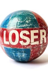 Unsuccessful message, text loser in bold font, portraying the concept of failure, disappointment, and defeat, conveying a negative sentiment or outcome in a concise and impactful manner.