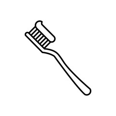 Tooth brush icon vector symbol template design illustration