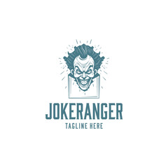 Joker ranger logo vector illustration