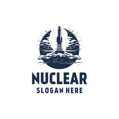 Nuclear technology logo vector illustration