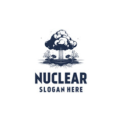 Nuclear technology logo vector illustration