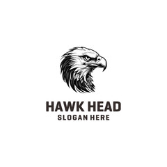 Hawk head logo vector illustration