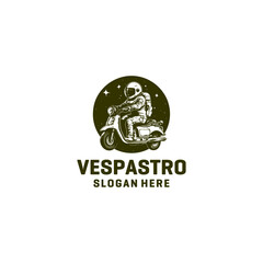 Astronaut scooter logo vector illustration © Wagiman Studio