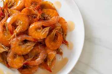 Sweet shrimps is Thai dish which cooks with fish sauce and sugar
