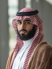 A man in a traditional arabic outfit.