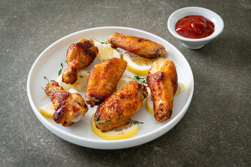 fried lemon pepper chicken wings