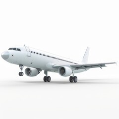 Fototapeta premium Commercial aircraft Isolated on a white background 