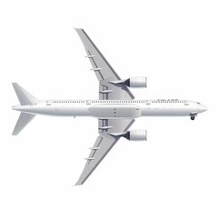 Commercial aircraft Isolated on a white background
