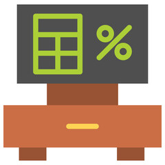 cash register flat icon
