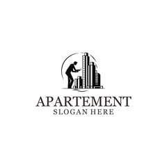 Apartment and real estate logo vector illustration
