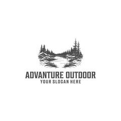 Adventure outdoor logo vector illustration