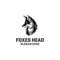 Fox head logo vector illustration