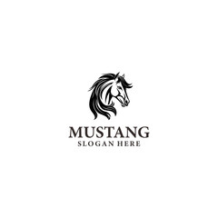 Horses head logo vector illustration