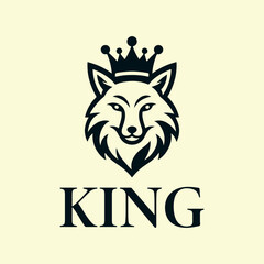 fox king vector illustration logo free Pro Vector Eps