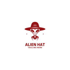 Alien hat logo vector illustration