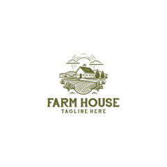 Farm house logo vector illustration