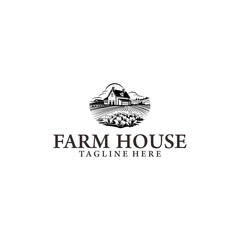 Farm house logo vector illustration