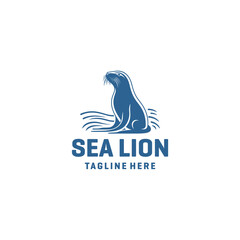 Sea lion logo vector illustration