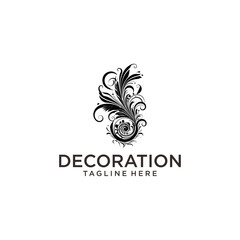 Vintage decoration logo vector illustration