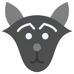 raccoon flat icon
