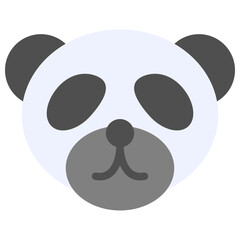 panda flat icon