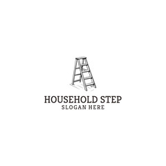 Step ladder logo vector illustration