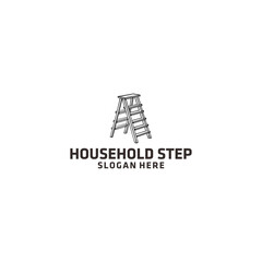 Step ladder logo vector illustration