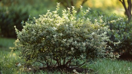 Silver Privet Growing in the Park