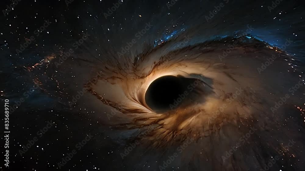 Wall mural black hole, mysterious gate to the infinity. galactical stars.
