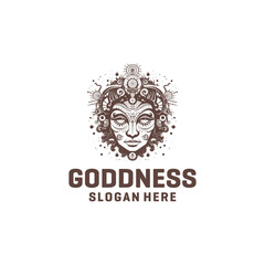 God face logo vector illustration