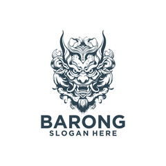 Barong head logo vector illustration