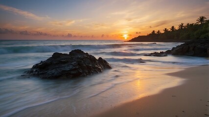 Obraz premium sunset on the beach