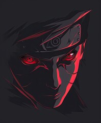 Black background of tee design illustration, clean vector lines, design idea