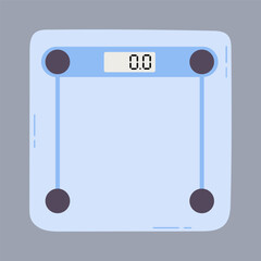 Weight scale top view vector illustration