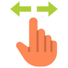 Obraz premium horizontal scroll flat icon