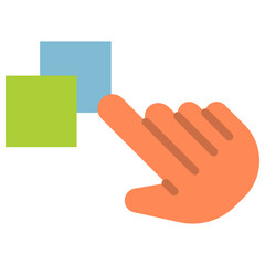 Obraz premium drag flat icon