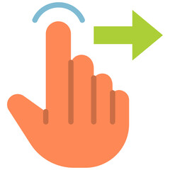 swipe right flat icon