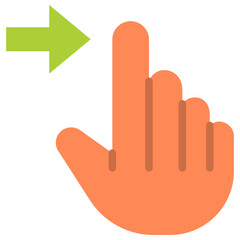 Obraz premium swipe flat icon