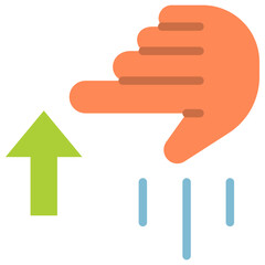 Obraz premium swipe up flat icon