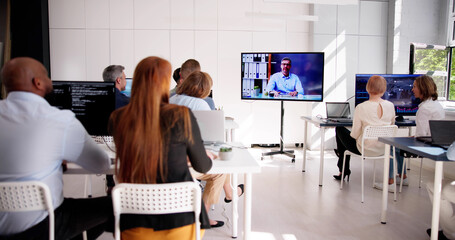 Businesspeople Having Video Conference