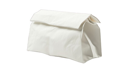 White paper bag isolated on a transparent background