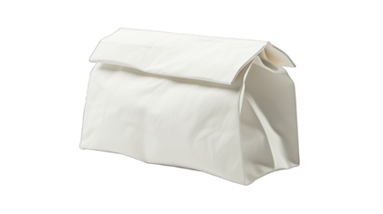 White paper bag isolated on a transparent background