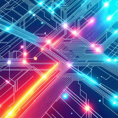 Fototapeta premium Digital background perfect for tech processes, neural networks Generative AI