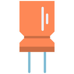 capacitor flat icon