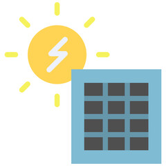 solar panel flat icon