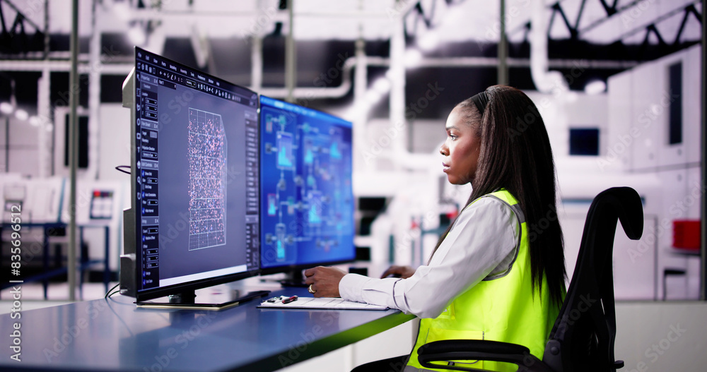Poster Industrial Automation System 3D Data Analytics