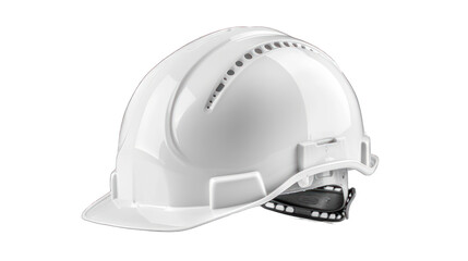 Fototapeta premium White safety helmet isolated on a transparent background